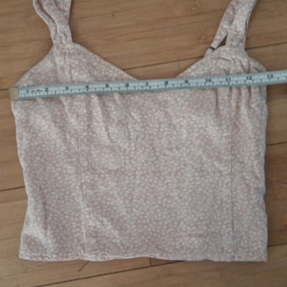 Abercrombie & Fitch Textured Blush Crop Tank Top - Picture 5 of 8